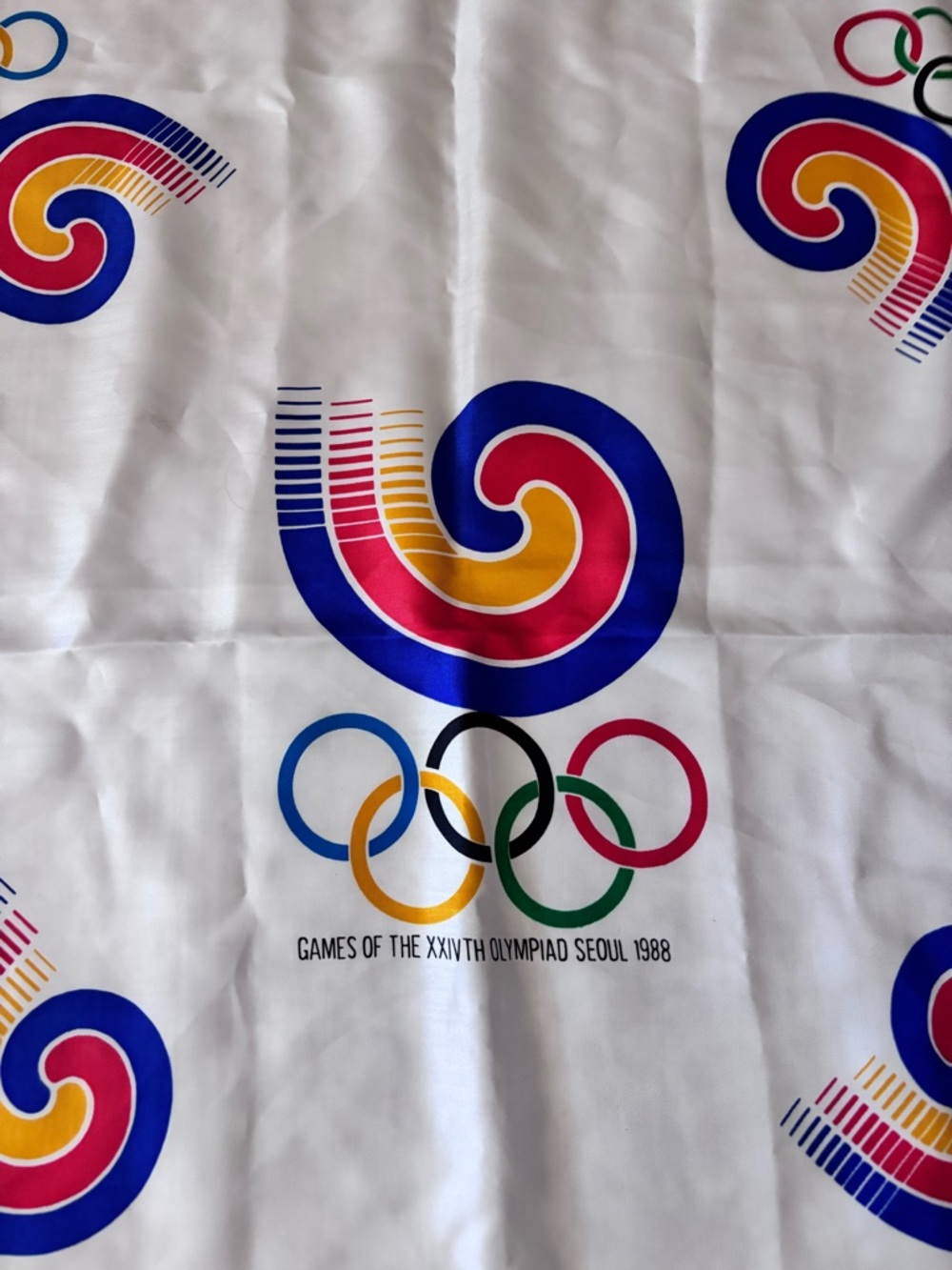 Vintage 1988 Seoul Olympic Games Commemorative Scarf - Picture 2 of 3
